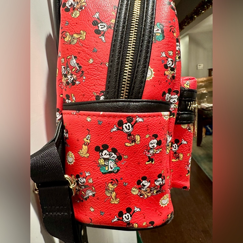 Loungefly Disney Parks Mickey & Minnie Runaway Railway Mini Backpack. - Picture 5 of 5